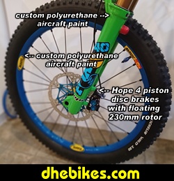 We offer not only custom paint in any colour you can imagine but also custom replacement decals for things like Fox forks