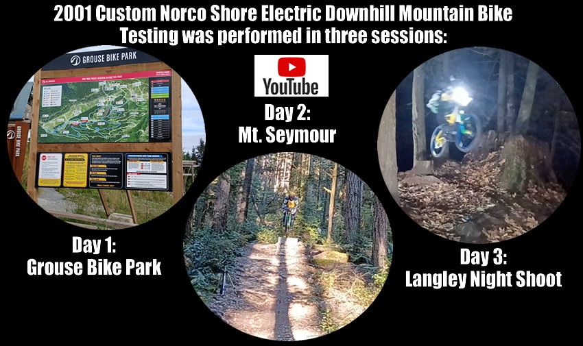 Watch the custom electric downhill mountain bike testing video on my YouTube channel
